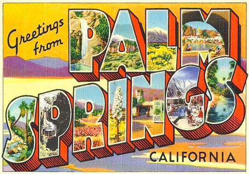 California - Palm Springs, Large Leter Reproduction